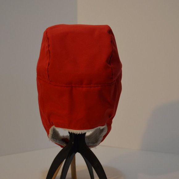 Homemade Musher Hat Red Waterproof Nylon Upper Shell White Fleece Inner Shell OS - Picture 13 of 16